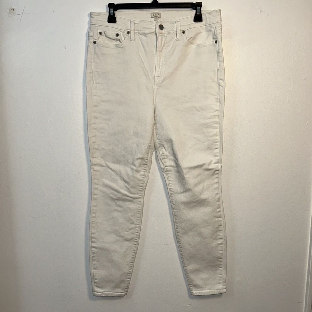 J. Crew Women 32 Skinny Stretch Pocket Denim Jeans White 6320